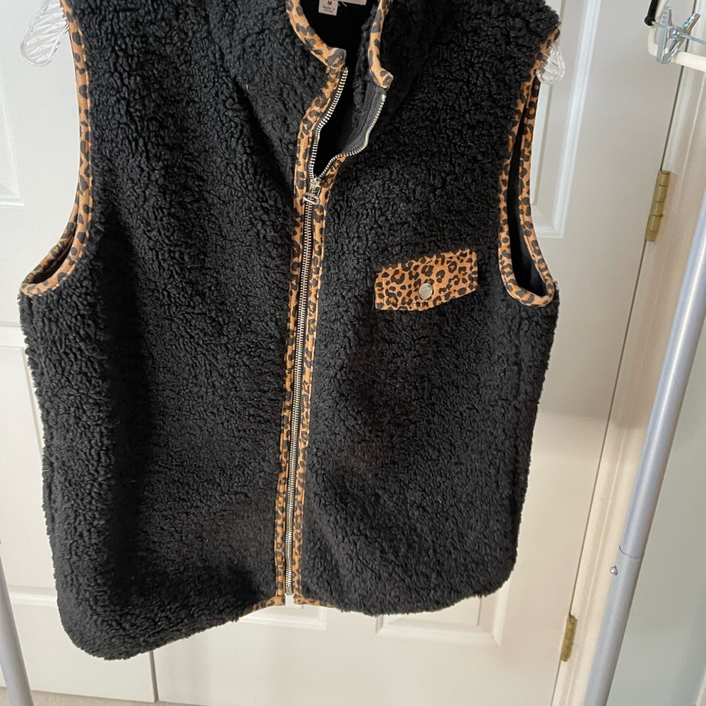 THML black shearling vest
